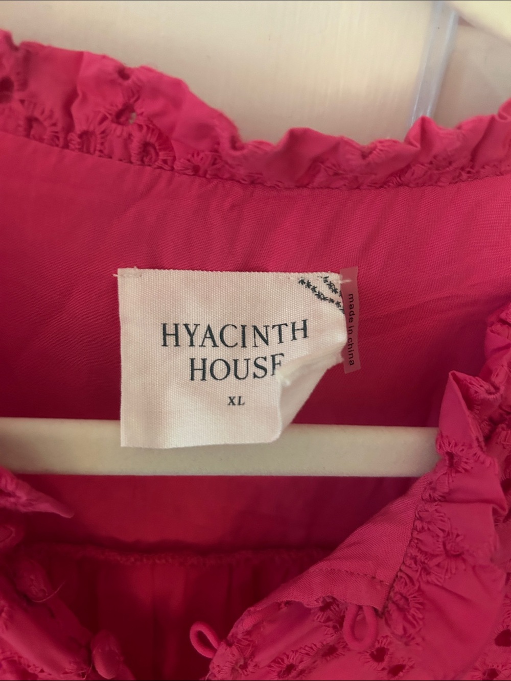 Hyacinth House Pink Eyelet Maxi Dress Size XL - Picture 2 of 2